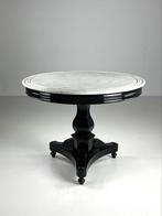 Center table zwart gelakt antiek marmer, Ophalen of Verzenden