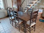 Gratis eettafel met 6 stoelen, Maison & Meubles, Tables | Tables à manger, Rectangulaire, 50 à 100 cm, Enlèvement, 150 à 200 cm