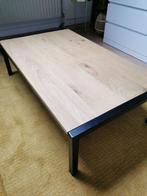 Eiken salontafel met stalen frame (120x70cm), Nieuw, Ophalen