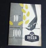 Boekje 10e verjaardag LP 100 best records van DECCA, Verzamelen, Retro, Audio en Video, Ophalen of Verzenden