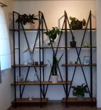 Rek hout metaal zwart roomdivider, Ophalen