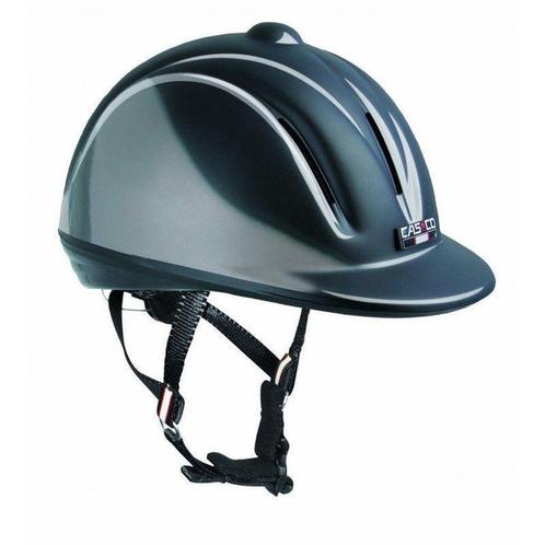 Casco Youngster Paardrijcap Zwart Glans, Animaux & Accessoires, Vêtements d'équitation, Neuf, Bombe, Enlèvement ou Envoi