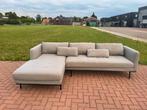 GRATIS LEVERING HEEL BE Moderne Grijze Stoffen Hoekbank, Huis en Inrichting, 250 tot 300 cm, Hoekbank, Ophalen of Verzenden, Zo goed als nieuw