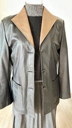 Ledere jas, Kleding | Dames, Jasjes, Kostuums en Pakken, Ophalen of Verzenden, Zo goed als nieuw, Zwart