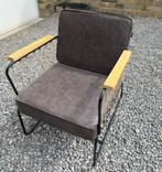 Fauteuil métal noir et cordes, Maison & Meubles, Fauteuils, Enlèvement, Comme neuf, Cuir