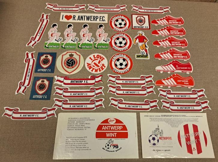 Fc Antwerp vintage stickers., Verzamelen, Sportartikelen en Voetbal, Nieuw, Poster, Plaatje of Sticker, Ophalen of Verzenden