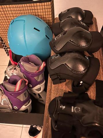 roller + protection + casque, Autres marques, Réglable, Utilisé, Enfants