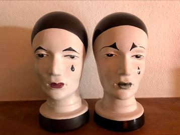 2 magnifiques têtes de Pierrot, Allemagne de l'Ouest, 701
