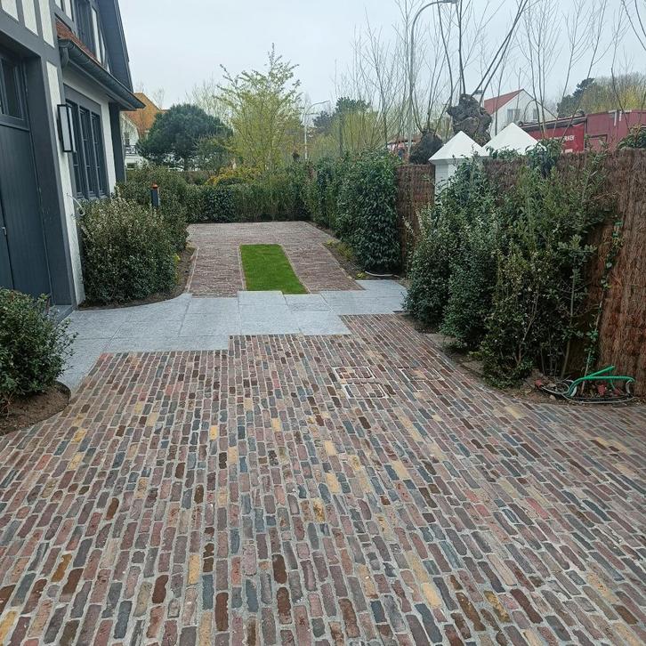 Oprit stenen vloer verharding en rijstrook grondwerken, Tuin en Terras, Tegels en Klinkers, Gebruikt, Overige typen, Beton, Ophalen