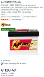 Autobatterij banner te koop 90€, Ophalen, Nieuw