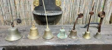 antieke koperen bellen eind 1800/begin 1900 -- trekbellen beschikbaar voor biedingen