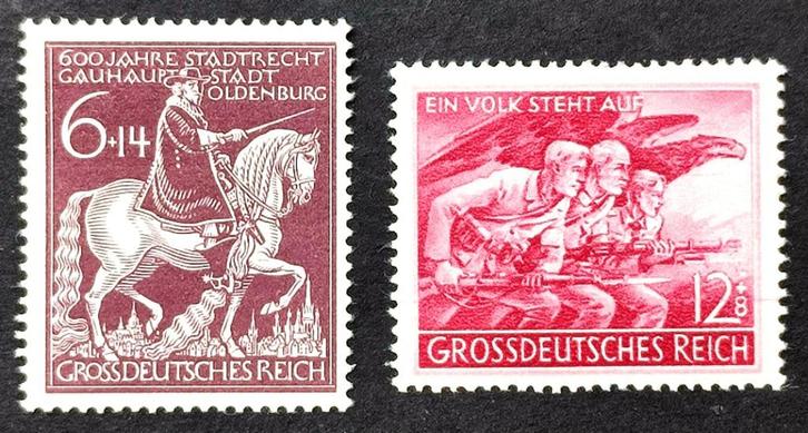 Gross Dt.Reich: 2X laatste Derde Rijk zegels 1945 POSTFRIS, Postzegels en Munten, Postzegels | Europa | Duitsland, Postfris, Overige periodes