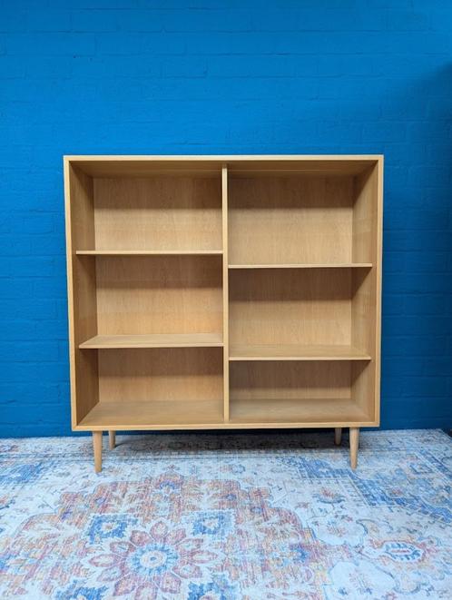 Midcentury eiken boekenkast uit de jaren 60, Zweeds, Huis en Inrichting, Kasten | Boekenkasten, Eikenhout, Ophalen