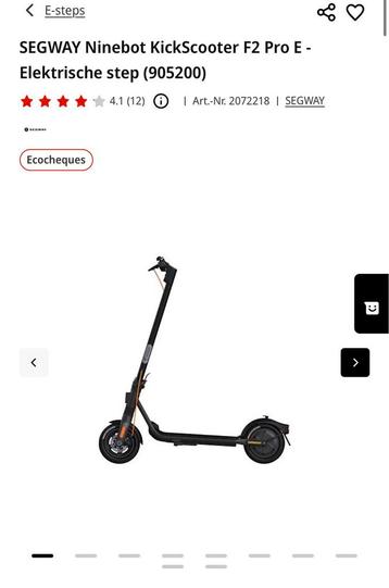 SEGWAY Ninebot KickScooter F2 Pro E beschikbaar voor biedingen