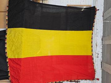 Belgische vlag gemaakt van hoogwaardige geweven stof  linnen