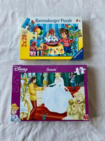 Puzzel 3 tot 7 jaar Disney Ravensburger 2 dozen 3 puzzels beschikbaar voor biedingen