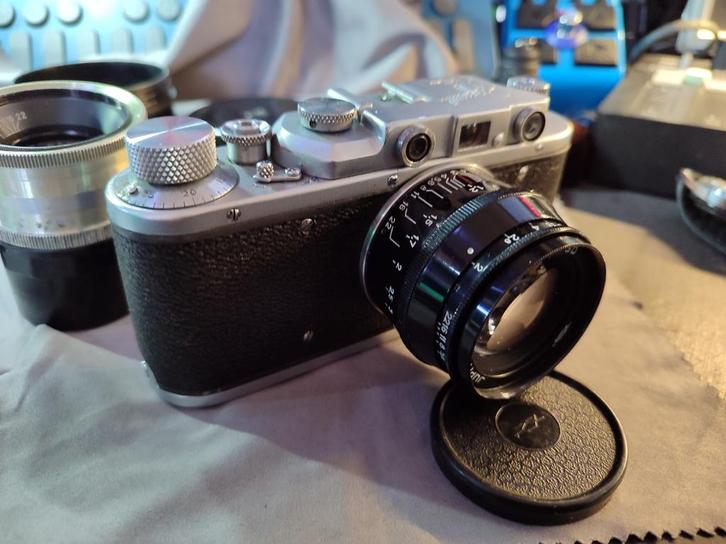 Zorki 1 met Jupiter 8, werkend., Audio, Tv en Foto, Fotocamera's Analoog, Ophalen of Verzenden