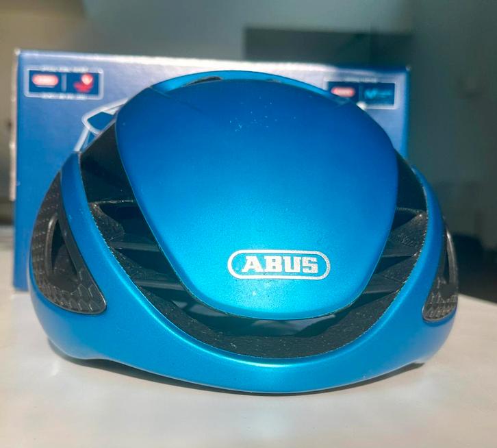 Abus Gamechanger helm steel blue Maat L in perfecte staat, Fietsen en Brommers, Fietsaccessoires | Fietshelmen, Zo goed als nieuw