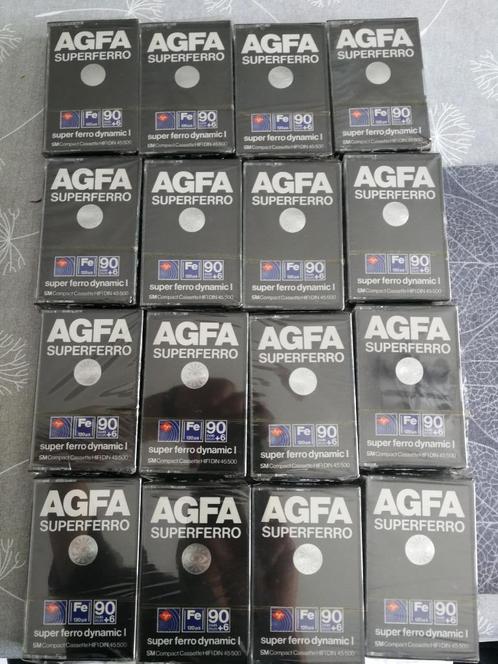 16 X Agfa superferro90 en 4 X audioclean uit 1980 verpakt, CD & DVD, Cassettes audio, Neuf, dans son emballage, Vierge, 2 à 25 cassettes audio