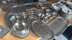 Gros lot de vaisselle en inox, Maison & Meubles, Enlèvement, Comme neuf, Inox