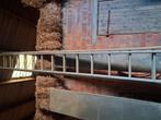 Aluminium ladder 2x18 treden, Ophalen, Gebruikt, Ladder