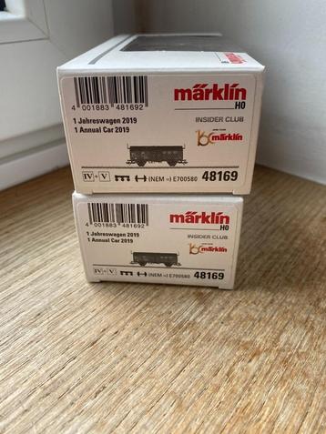 Märklin h0 48169 x 2 - Wagon de l'année 2019 Insider Club beschikbaar voor biedingen