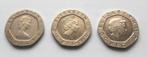 3 verschillende munteenheden - Twintig pence - 1982 - 1997, Ophalen of Verzenden, Losse munt, Overige landen