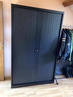 Armoire à portes roulantes hautes (noire), Comme neuf, 100 à 150 cm, 25 à 50 cm, 150 à 200 cm