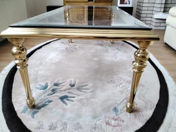 KOPEREN Salontafel met glas  (izgst) beschikbaar voor biedingen