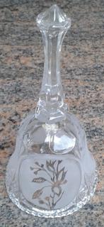 Decoratieve glazen tafelbel - geëtst bloemenmotief, Ophalen of Verzenden, Zo goed als nieuw, Overige typen