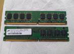Ram geheugen Micron 512 MB  DDR2, Informatique & Logiciels, Mémoire RAM, Utilisé, DDR2, Enlèvement ou Envoi, 1 GB ou moins