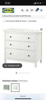 Commode blanc ikea 3 tiroir, Huis en Inrichting, Kasten | Ladekasten, Ophalen, Overige materialen, 100 tot 150 cm, Epure