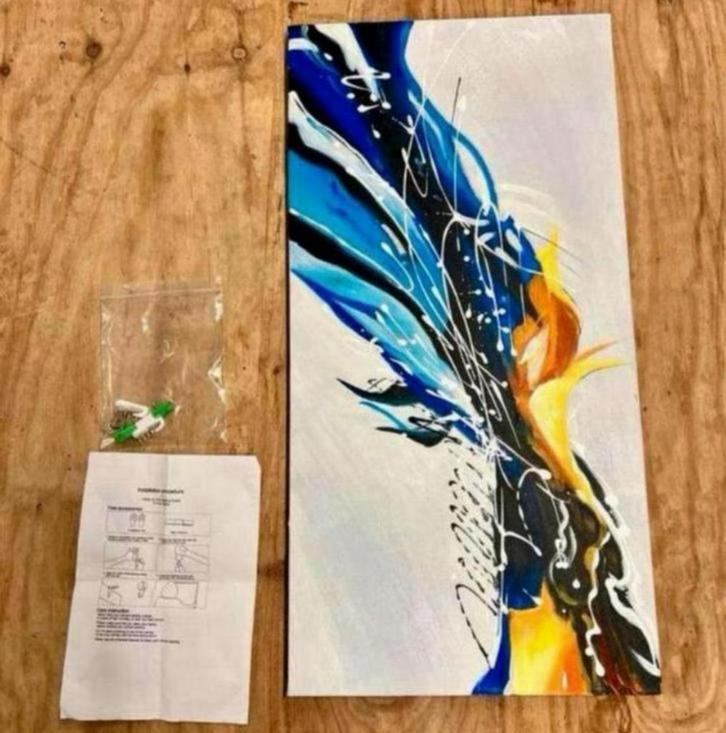 Canvas abstract kunst art schilderij kunstwerk modern style, Antiek en Kunst, Kunst | Schilderijen | Abstract, Ophalen of Verzenden