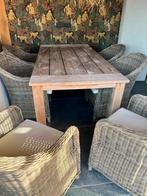Tuinset. Tafel met 6 stoelen., Tuin en Terras, Tuinsets en Loungesets, Ophalen, Gebruikt, 6 zitplaatsen, Wicker