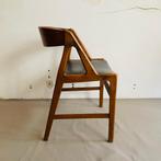 Vintage stoel met skai leer, Gebruikt, Hout, Eén, Vintage, Deens, Scandinavisch, Mid-Century