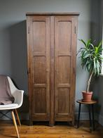 Vintage hoge industriële kast / leggerkast, Antiek en Kunst, Ophalen of Verzenden