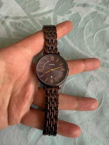 Fossil Jacqueline Wine Ion-plated Ladies watch ES4100 disponible aux enchères