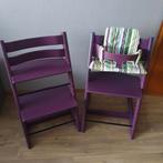2 paarse tripp trapp stoelen stokke, Kinderen en Baby's, Ophalen, Zo goed als nieuw
