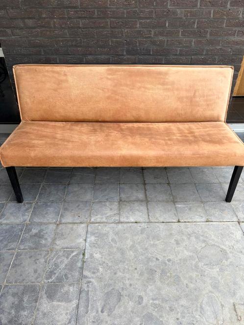 Lederen tuinbank, Tuin en Terras, Tuinbanken, Gebruikt, Ophalen