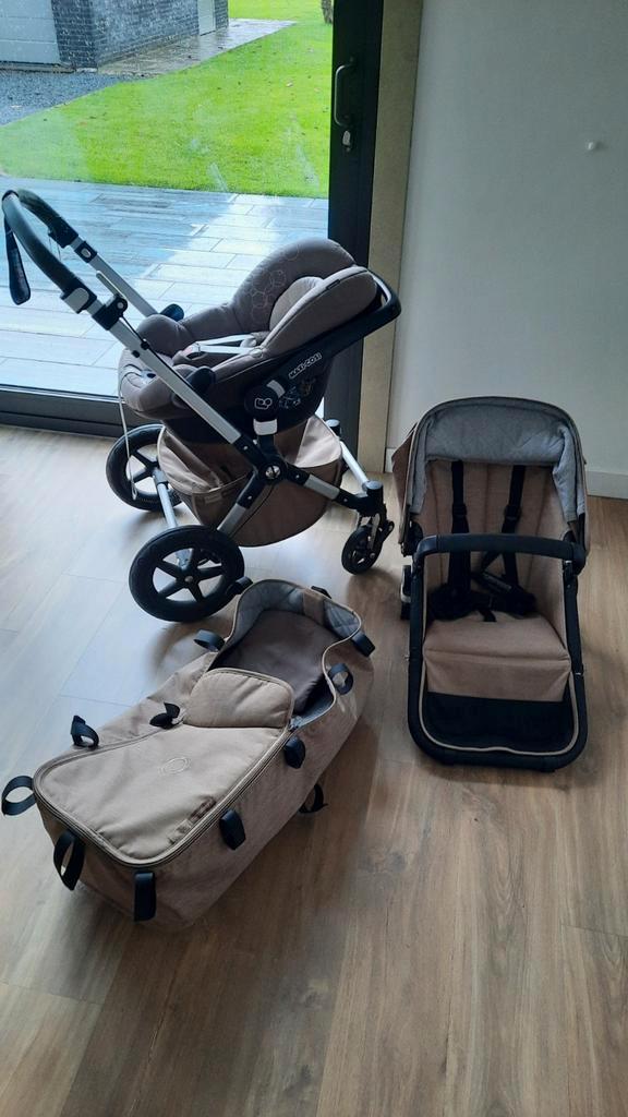 Complete set: Maxi-Cosi, Bugaboo en 2 autostoeltjes, Kinderen en Baby's, Kinderwagens en Combinaties, Gebruikt, Maxi-Cosi, Ophalen