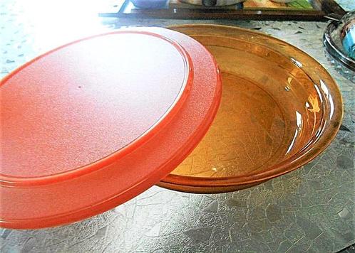 Tupperware: bord, met deksel, Huis en Inrichting, Keuken | Tupperware, Nieuw, Bus of Trommel, Oranje, Ophalen of Verzenden