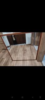 Miroir - carré avec cadre en bois, Maison & Meubles, Accessoires pour la Maison | Miroirs, Comme neuf, Enlèvement