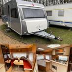 Caravan Burstner 465TS 4 persoons met voortent, Rondzit, Bedrijf, Lengtebed, Tot en met 4