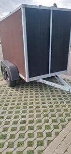 Gesloten aanhangwagen dubbelasser Remorque 750kg ongeremd, Ophalen of Verzenden