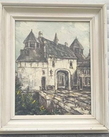 Huile sur toile rentre signe beschikbaar voor biedingen