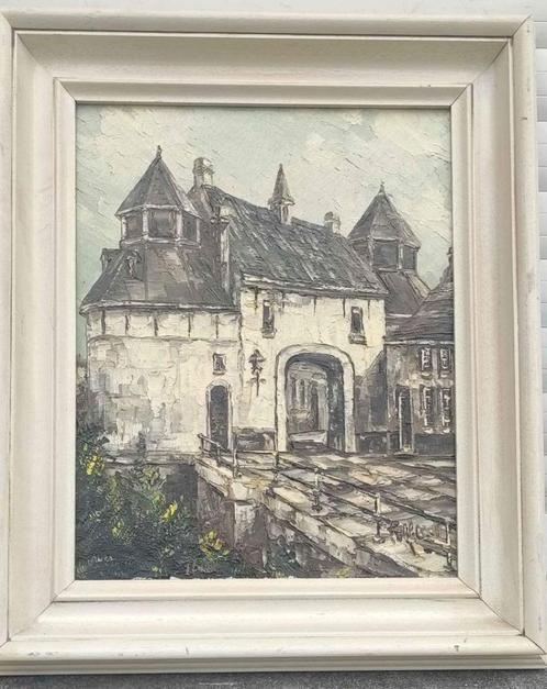 Huile sur toile rentre signe, Antiek en Kunst, Kunst | Schilderijen | Klassiek, Ophalen of Verzenden