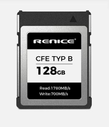 RENICE CFexpress Type B 128GB High Performance Memory Card M, Enlèvement ou Envoi, Comme neuf, Compact Flash (CF), 128 GB