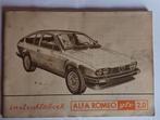 Instruktieboek Alfa Romeo Gtv 2.0, Ophalen of Verzenden