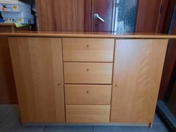 Armoire longueur 1,50m 4 tiroirs et planches