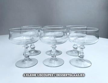 6 kleinere ijscoupes of dessertcoupes, Huis en Inrichting, Keuken | Servies, Ophalen of Verzenden